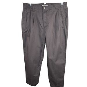 Mountain Lake Womens Brown Pleated Cotton Pants Size 14 Casual Chino Trousers